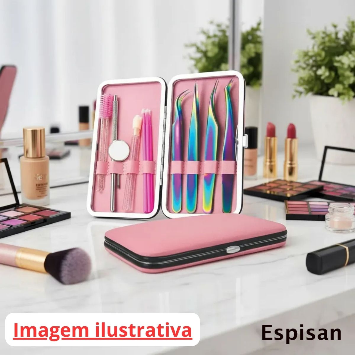 Case Estojo Porta Pinças Extensão De Cílios E Sobrancelhas (Modelo A) - Imagem 5